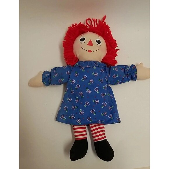 Raggedy Ann 80th Anniversary 18 In Plush Doll Hasbro 2002 - Picture 7 of 7
